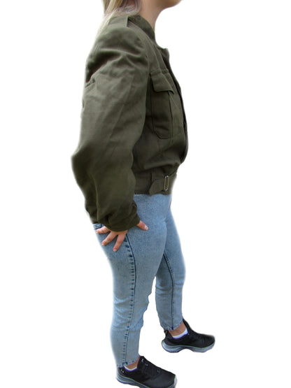 Vintage Greek Army ike jacket coat military olive khaki uniform 1960s- 1990s pale khaki