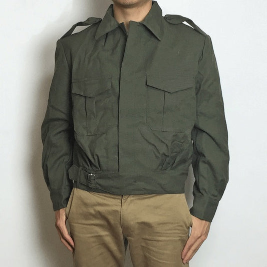 New Vintage Greek Army ike jacket coat military olive khaki uniform 1960s- 1990s unissued dark