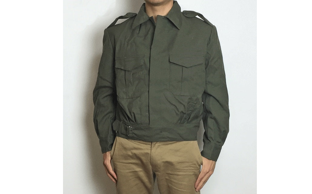 New Vintage Greek Army ike jacket coat military olive khaki uniform 1960s- 1990s unissued dark