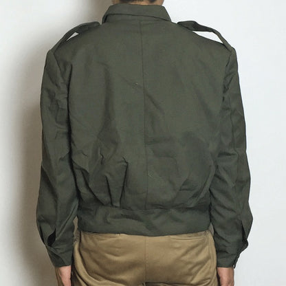 New Vintage Greek Army ike jacket coat military olive khaki uniform 1960s- 1990s unissued dark