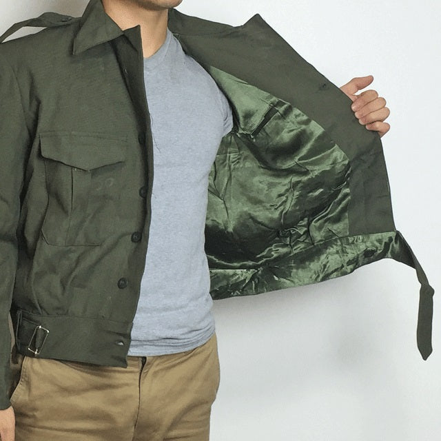 New Vintage Greek Army ike jacket coat military olive khaki uniform 1960s- 1990s unissued dark