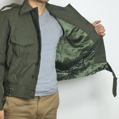 New Vintage Greek Army ike jacket coat military olive khaki uniform 1960s- 1990s unissued dark