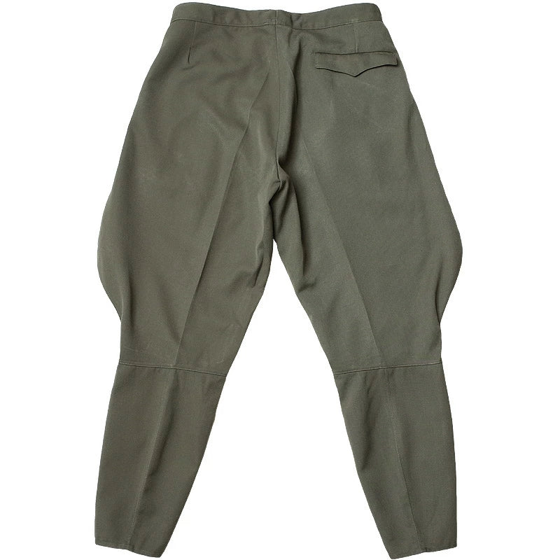 Vintage East German Grey dress breeches trousers pants communist NVA DDR GDR military bottoms Soviet Era jodhpurs riding trousers belt loops