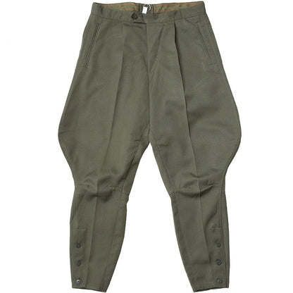 Vintage East German Grey dress breeches trousers pants communist NVA DDR GDR military bottoms Soviet Era jodhpurs riding trousers belt loops