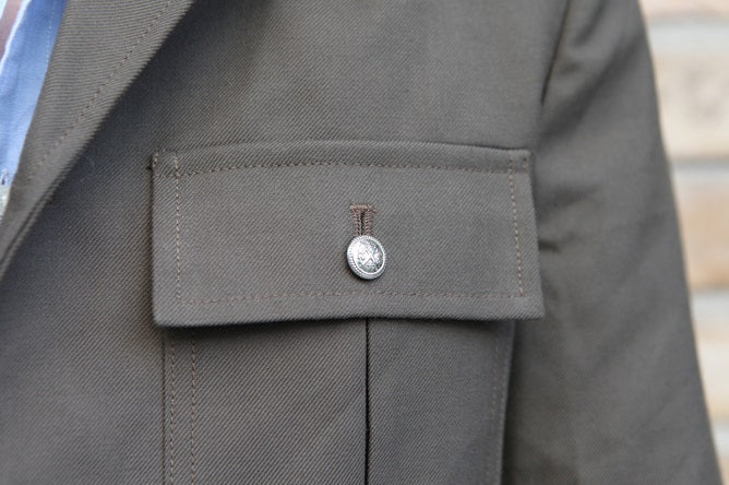 Vintage Hungarian communist ike jacket army coat eisenhower denim like soviet era