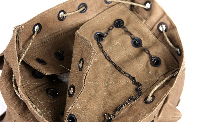 Vintage Italian army rucksack backpack day pack  ruck sack shoulder bag canvas military