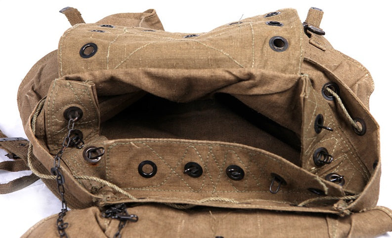 Vintage Italian army rucksack backpack day pack  ruck sack shoulder bag canvas military