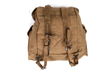 Vintage Italian army rucksack backpack day pack  ruck sack shoulder bag canvas military