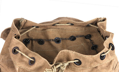 Vintage Italian army rucksack backpack day pack  ruck sack shoulder bag canvas military