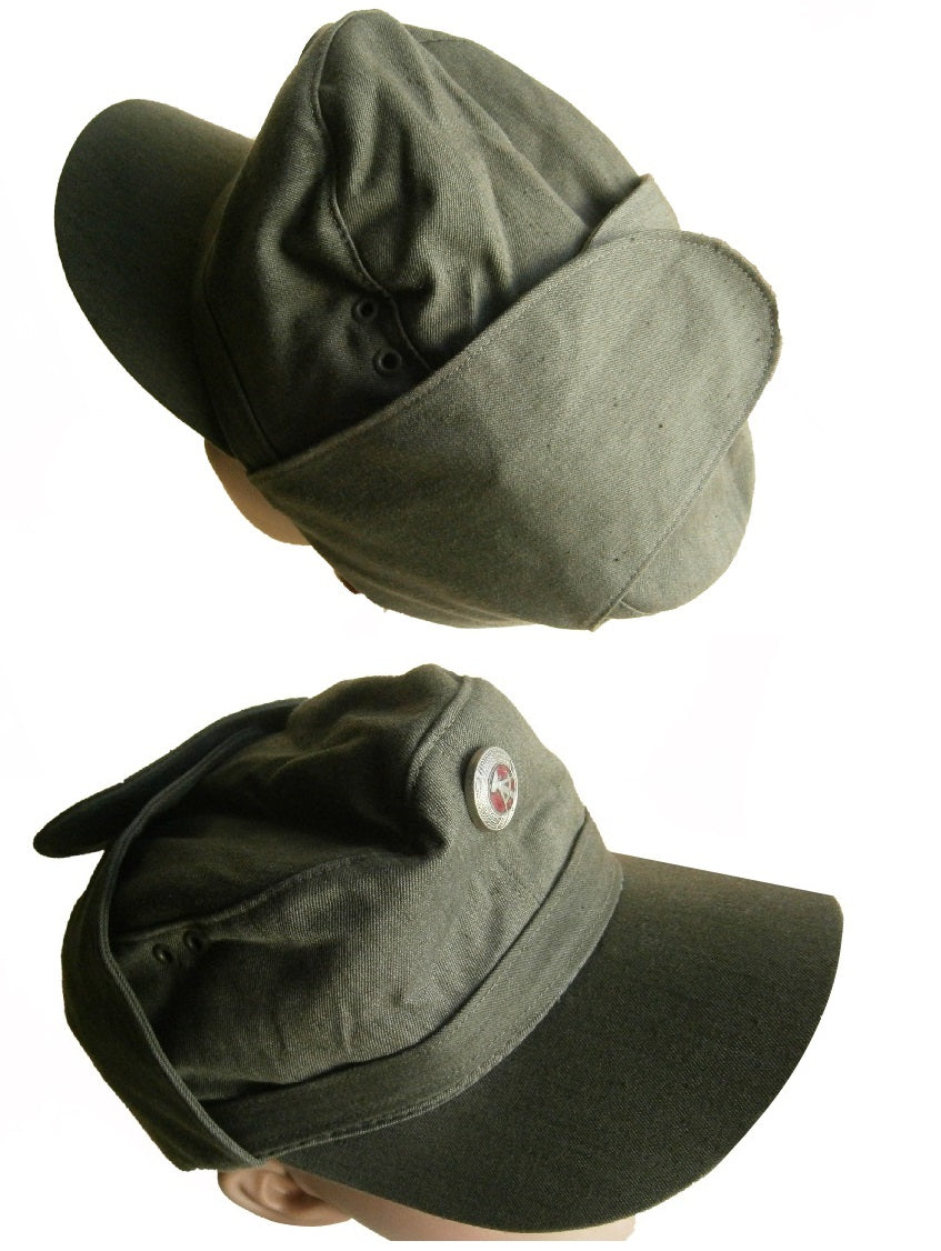 Vintage East German Kampfgruppen peaked cap hat army military communist Soviet DDR NVA MDI