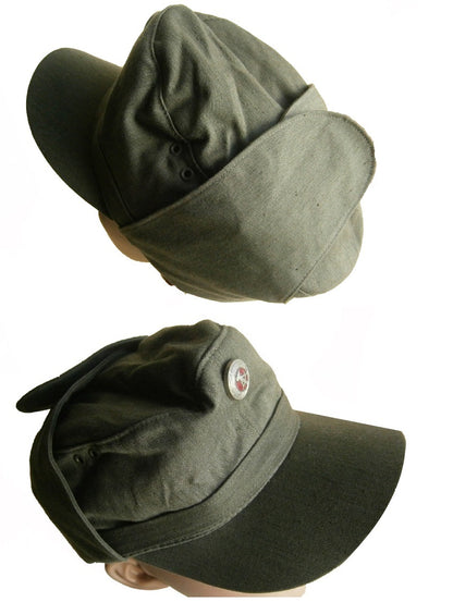 Vintage East German Kampfgruppen peaked cap hat army military communist Soviet DDR NVA MDI