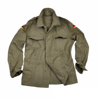 New Unissued German army field moleskin shirt jacket coat fieldshirt olive khaki military old type, 1968-1985