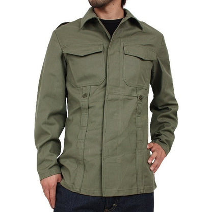 New Unissued German army field moleskin shirt jacket coat fieldshirt olive khaki military old type, 1968-1985