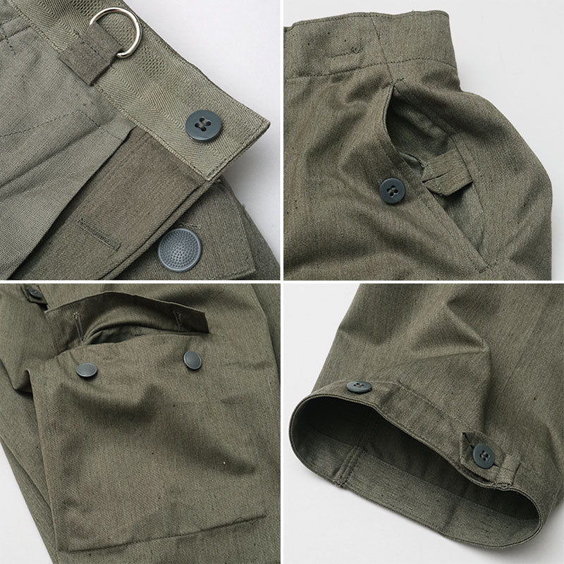 Unissued East German Kampfgruppe army combat trousers NVA DDR communist military cargo pants bottoms