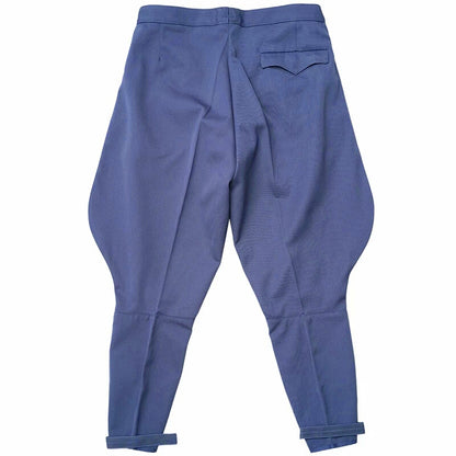 Unissued Vintage East German women's blue dress breeches trousers pants communist NVA DDR GDR military bottoms Soviet Era jodhpurs riding