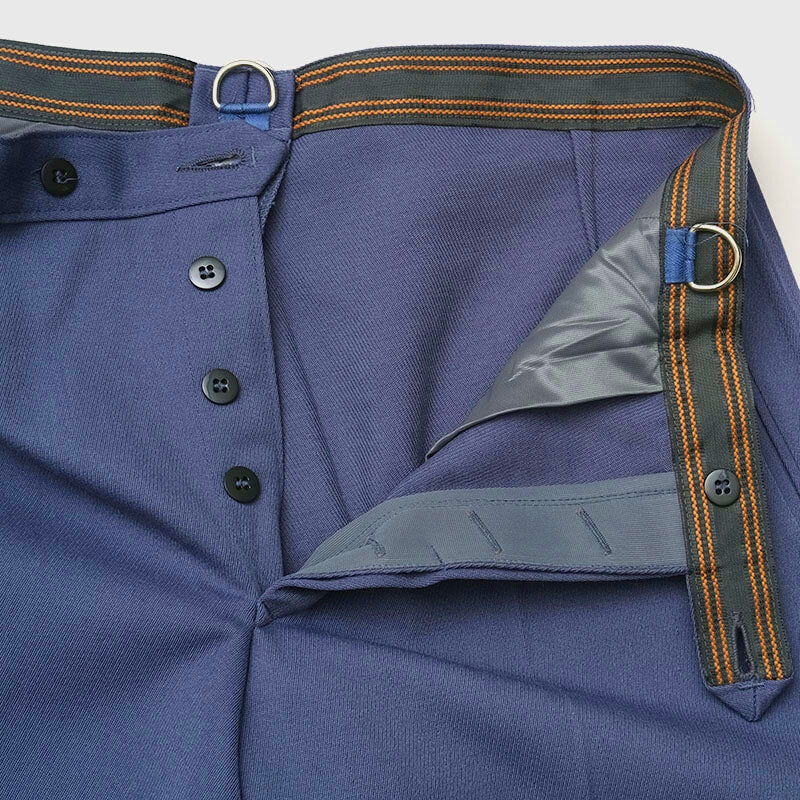 Unissued Vintage East German women's blue dress breeches trousers pants communist NVA DDR GDR military bottoms Soviet Era jodhpurs riding