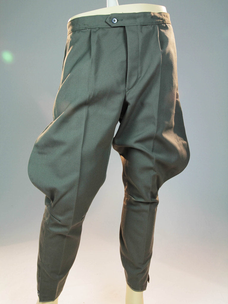 Unissued Vintage East German Grey dress breeches trousers pants communist NVA DDR GDR military bottoms Soviet Era jodhpurs riding trousers
