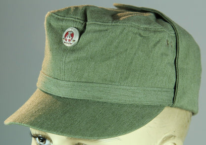 Vintage East German Kampfgruppen peaked cap hat army military communist Soviet DDR NVA MDI