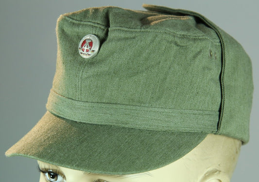 Vintage East German Kampfgruppen peaked cap hat army military communist Soviet DDR NVA MDI