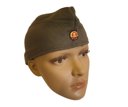 New East German army wool garrison cap side hat NVA DDR Soviet Era Communist forage GDR