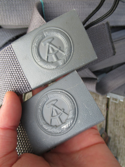 Vintage East German web belt cold war communist soviet era NVA DDR GDR webbing