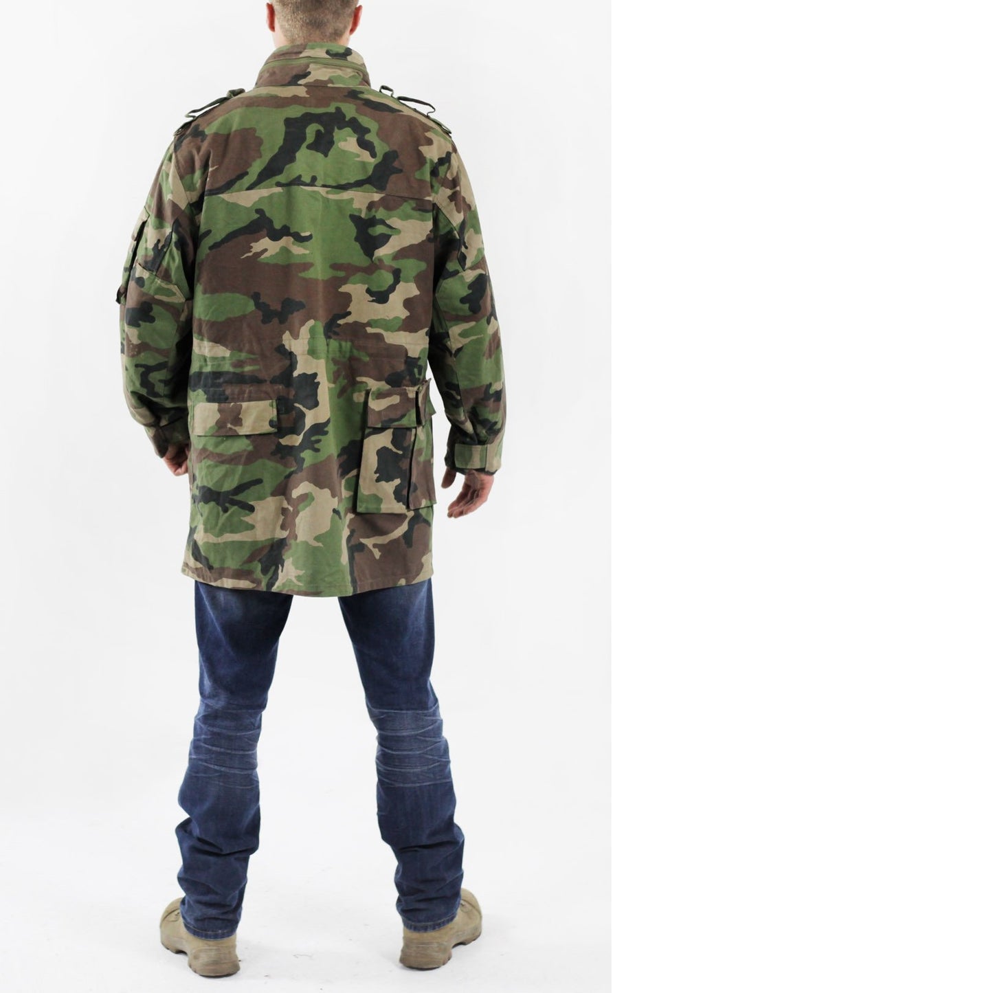 Vintage Slovakian Army Woodland Camo Parka military coat jacket camouflage 1990s