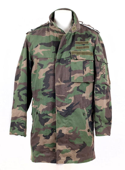 Vintage Slovakian Army Woodland Camo Parka military coat jacket camouflage 1990s