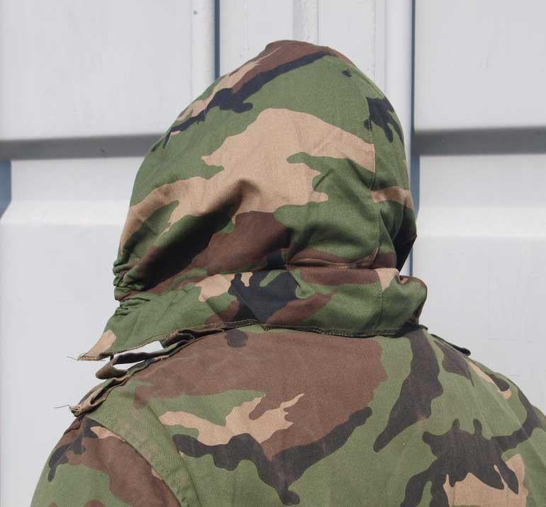 Vintage Slovakian Army Woodland Camo Parka military coat jacket camouflage 1990s
