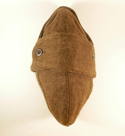 Vintage Soviet Era Bulgarian military wool pilotka cap hat winter communist socialist chapka ushanka side