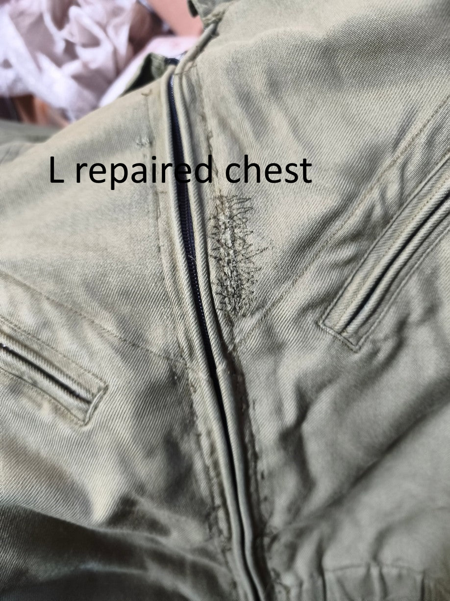 Authentic Austrian army tanker suit overalls coverall military jump olive drab