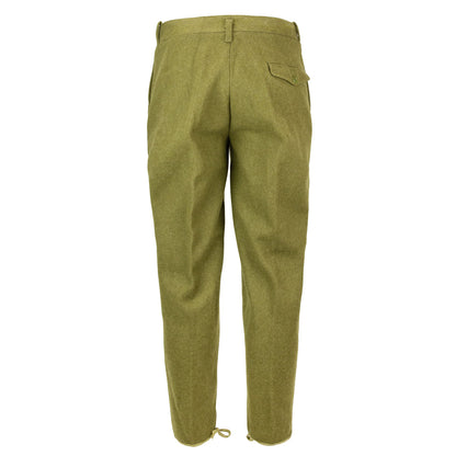 Vintage Soviet Era Romanian Army Wool Trousers Communist Pants Military Khaki stirrups