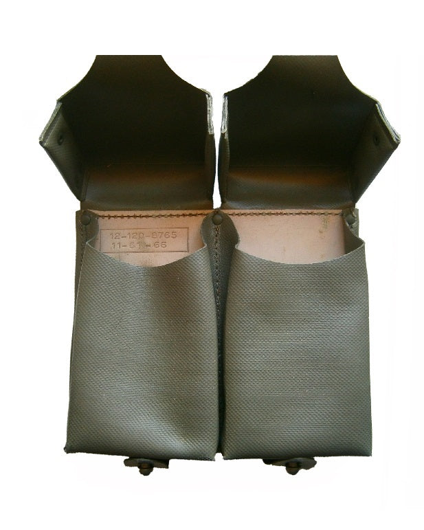 New Vintage German army rubberised ammo double belt pouch military ammunition