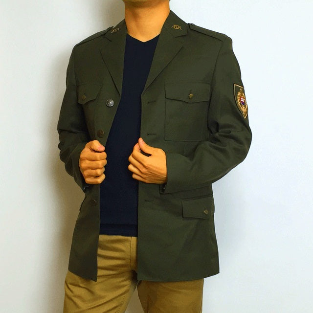 Vintage Unissued 1990s Slovakian Army olive Dress Jacket Military Blazer Parade uniform coat Slovak