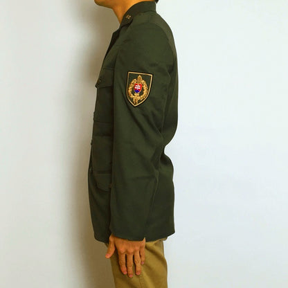 Vintage Unissued 1990s Slovakian Army olive Dress Jacket Military Blazer Parade uniform coat Slovak