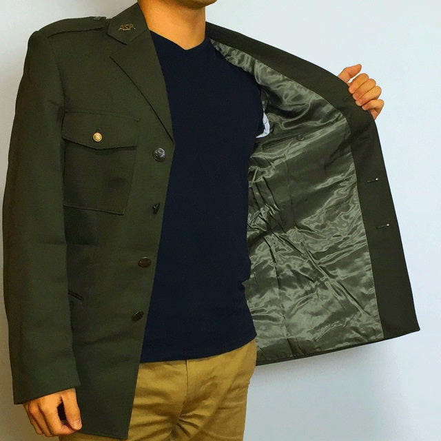 Vintage Unissued 1990s Slovakian Army olive Dress Jacket Military Blazer Parade uniform coat Slovak