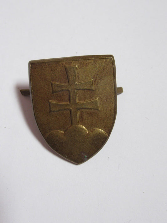 Vintage Slovakian army insignia hat pin badge patch military army cap