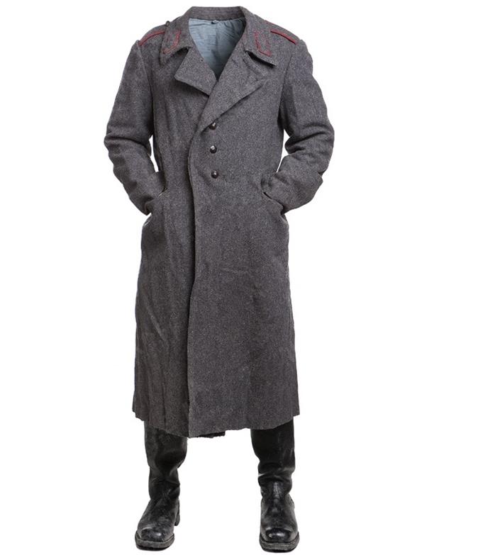 Vintage Soviet Era Bulgarian wool  winter Army Trenchcoat Greatcoat Communist trench coat overcoat