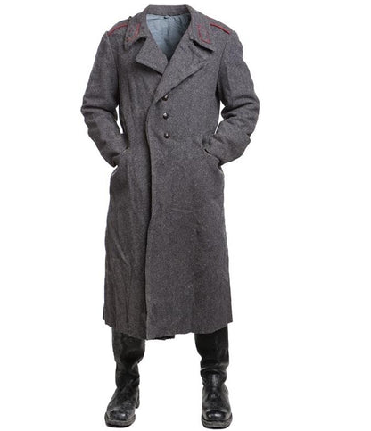 Vintage Soviet Era Bulgarian wool  winter Army Trenchcoat Greatcoat Communist trench coat overcoat