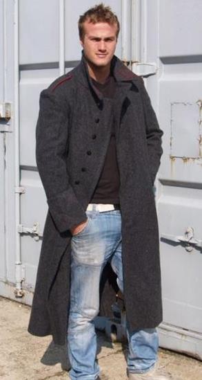 Vintage Soviet Era Bulgarian wool  winter Army Trenchcoat Greatcoat Communist trench coat overcoat