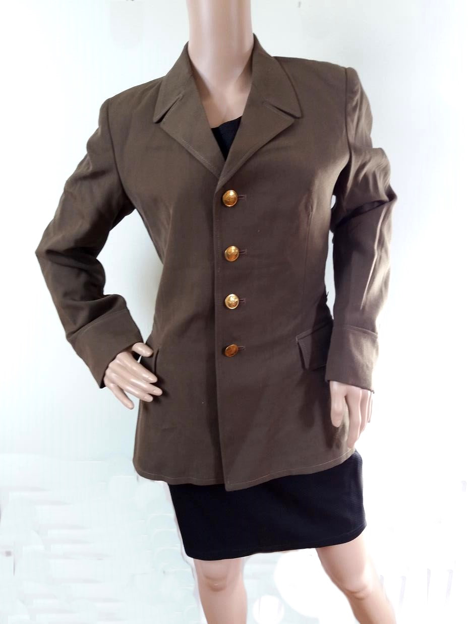 Vintage Soviet Red Army military blazer jacket blazer coat army USSR CCCP communist Russia no tabs sports women