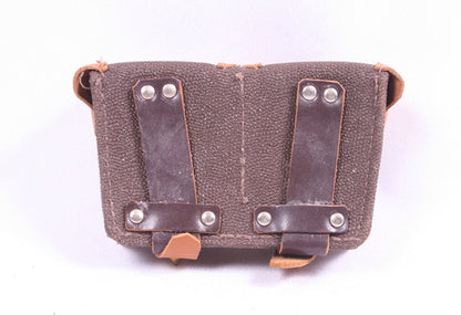 Vintage Soviet army leather ammo double belt pouch military ammunition communist USSR CCCP Union Russian