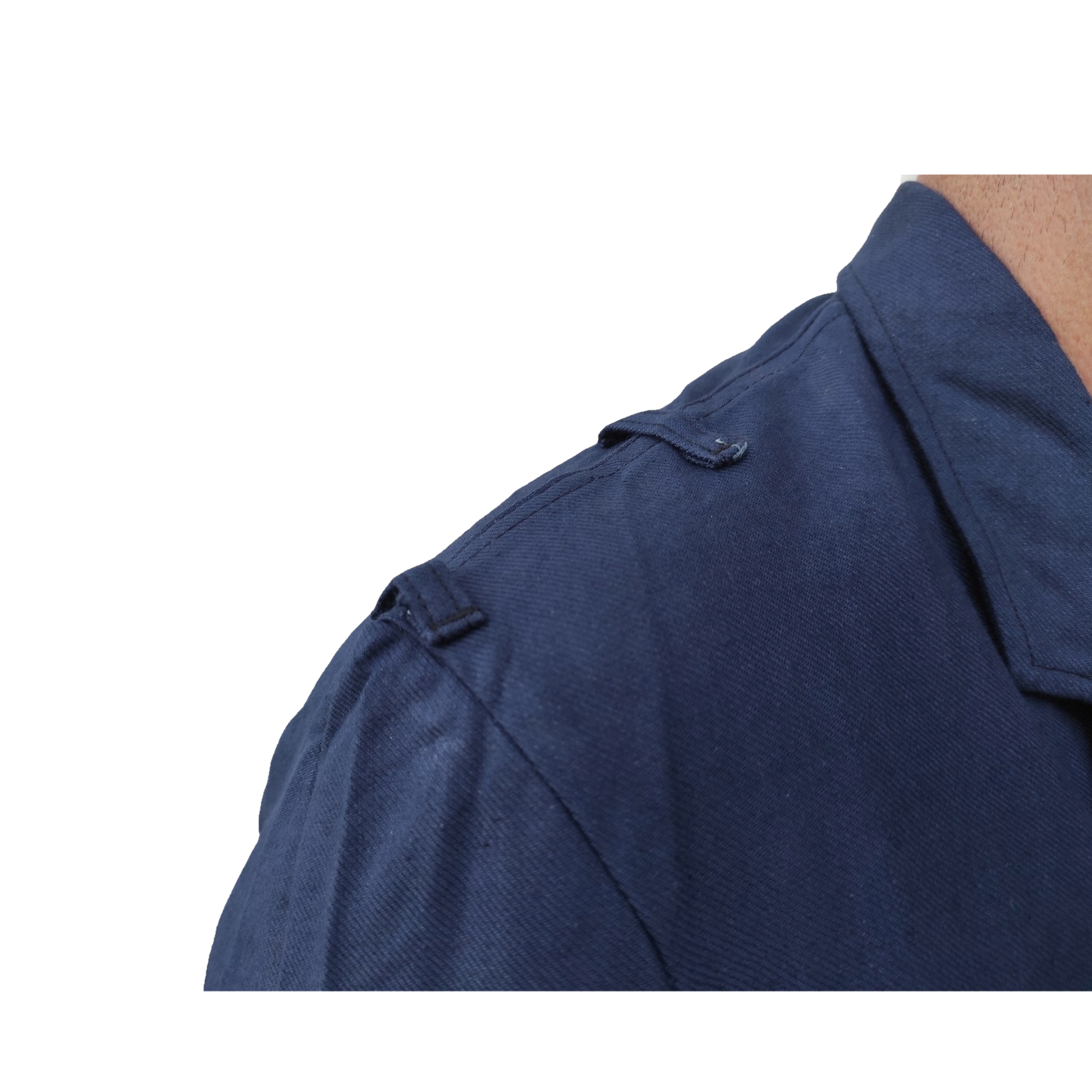 New vintage 1940s 1950s Swedish Army blue denim work jacket coat chore military