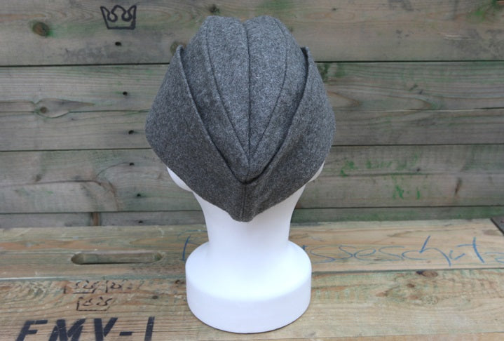 Vintage Unissued 1940s Swedish army grey wool side cap hat garrison forage Sweden army military WW2