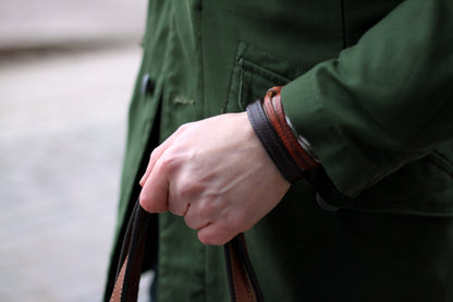 New Vintage 1960s 1970s Swedish Army jacket M59 military coat combat field green unissued olive