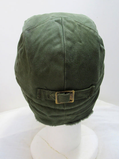 Vintage  Swedish army M59 lined winter hat cap military cold weather 1960s-1970s ear flaps