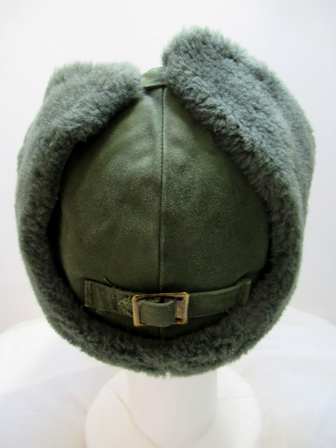 Vintage  Swedish army M59 lined winter hat cap military cold weather 1960s-1970s ear flaps
