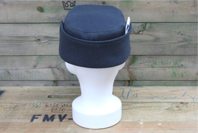 Vintage 1960s Swedish air force blue wool lined winter hat cap Sweden army military