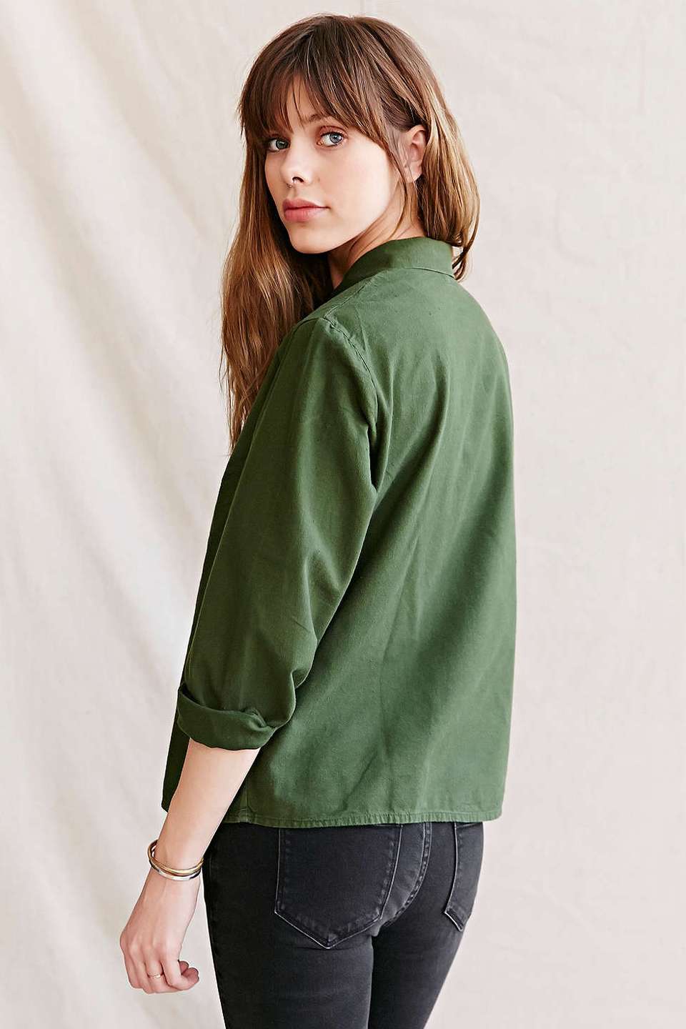 New Vintage Women's 1960s Swedish blouse shirt field army military fieldshirt shirt