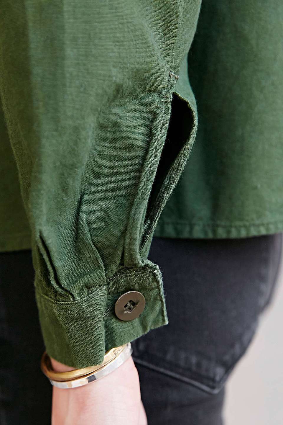 New Vintage Women's 1960s Swedish blouse shirt field army military fieldshirt shirt