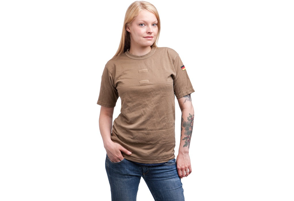 Authentic German army tropen tropical t-shirt military bundeswehr t-shirt desert w
